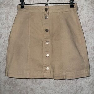 PrettyLittleThing Tan A-line Skirt